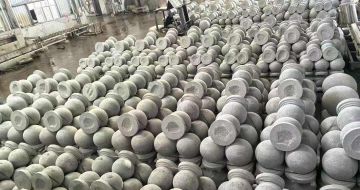 普洱芝麻白圆球 石球 挡车球